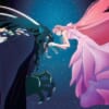 Belle - the Dragon and Belle face each other inside the virtual world U