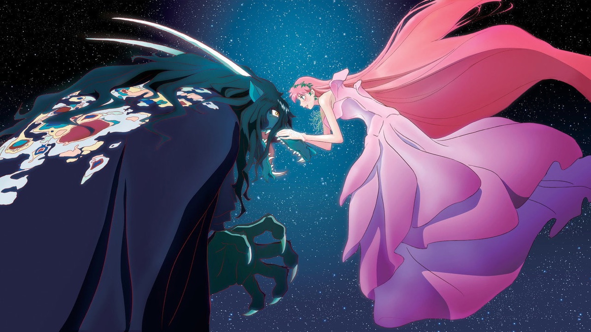 Belle - the Dragon and Belle face each other inside the virtual world U