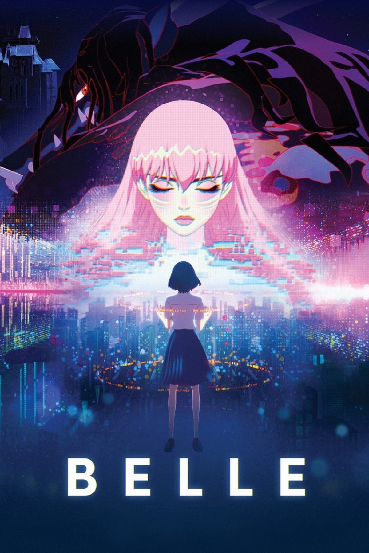 Belle (2021) anime film poster, directed by Mamoru Hosoda