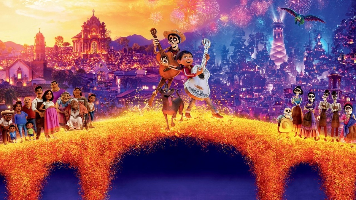 Coco - the marigold petal bridge leading to the Land of the Dead