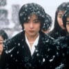 Love Letter (1995) - Hiroko at the snowy memorial service