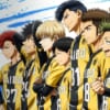 Aoashi key visual - Ashito Aoi and the Tokyo City Esperion youth team in yellow kits