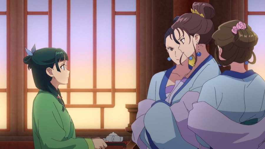 The Apothecary Diaries - Maomao facing Consort Lihua’s attendants in episode 4